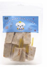 caDog Treats Cod With Fish Sticks Pet Natural Chew Treats Best Twists for Training Small Medium Large Dogs,8 oz