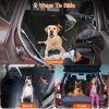 Dog Car Seat Cover Waterproof Scratchproof Pet Car Rear Protector Mat Pet Back Seat Hammock with 2 Door Slide Straps for Car Truck SUV