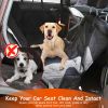 Dog Car Seat Cover Waterproof Scratchproof Pet Car Rear Protector Mat Pet Back Seat Hammock with 2 Door Slide Straps for Car Truck SUV