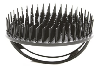 Bass Brushes- The Shampoo Brush - Professional Grade Nylon Pin/Palm Style (Color: Black)