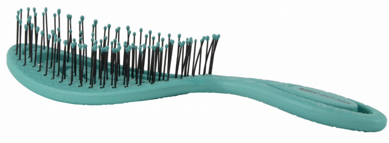 Bass Brushes- The BIO-FLEX Swirl Detangling Pet Brush Swirl Shape (Color: Teal)