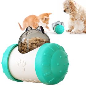 Funny Dog Treat Leaking Toy With Wheel Interactive Toy For Dogs Puppies Cats Pet Products Supplies Accessories (Color: Green)