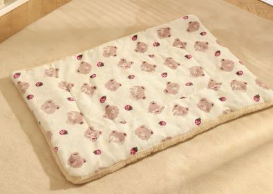 Pet Blanket Dog Cat Bed Winter Warm Mat Four Seasons Universal Blanket (Style: Strawberry, size: M)