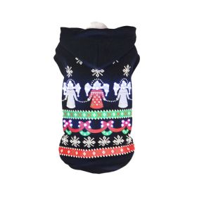 Pet Life LED Lighting Patterned Holiday Hooded Sweater Pet Costume (size: X-Small - (FBP8BKXS))