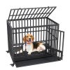 VEVOR Heavy Duty Dog Crate, Indestructible Dog Crate, 3-door Heavy Duty Dog Kennel for Medium to Large Dogs with Lockable Wheels and Removable Tray, H