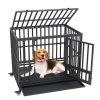 VEVOR Heavy Duty Dog Crate, Indestructible Dog Crate, 3-door Heavy Duty Dog Kennel for Medium to Large Dogs with Lockable Wheels and Removable Tray, H