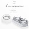 Hexagonal double bowl automatic pet bowl feeder cat water dispenser cat basin dog bowl cat bowl cat supplies water dispenser