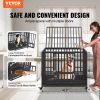 VEVOR Heavy Duty Dog Crate, Indestructible Dog Crate, 3-door Heavy Duty Dog Kennel for Medium to Large Dogs with Lockable Wheels and Removable Tray, H