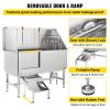 VEVOR Dog Grooming Tub, Professional Stainless Steel Pet Dog Bath Tub, with Steps Faucet & Accessories Dog Washing Station