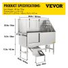 VEVOR Dog Grooming Tub, Professional Stainless Steel Pet Dog Bath Tub, with Steps Faucet & Accessories Dog Washing Station