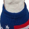 Patriot Independence Star Heavy Knitted Fashion Ribbed Turtle Neck Dog Sweater