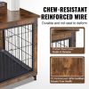 VEVOR Dog Crate Furniture, Wooden Dog Crate with Double Doors, Heavy-Duty Dog Cage End Table with Multi-Purpose Removable Tray, Modern Dog Kennel Indo